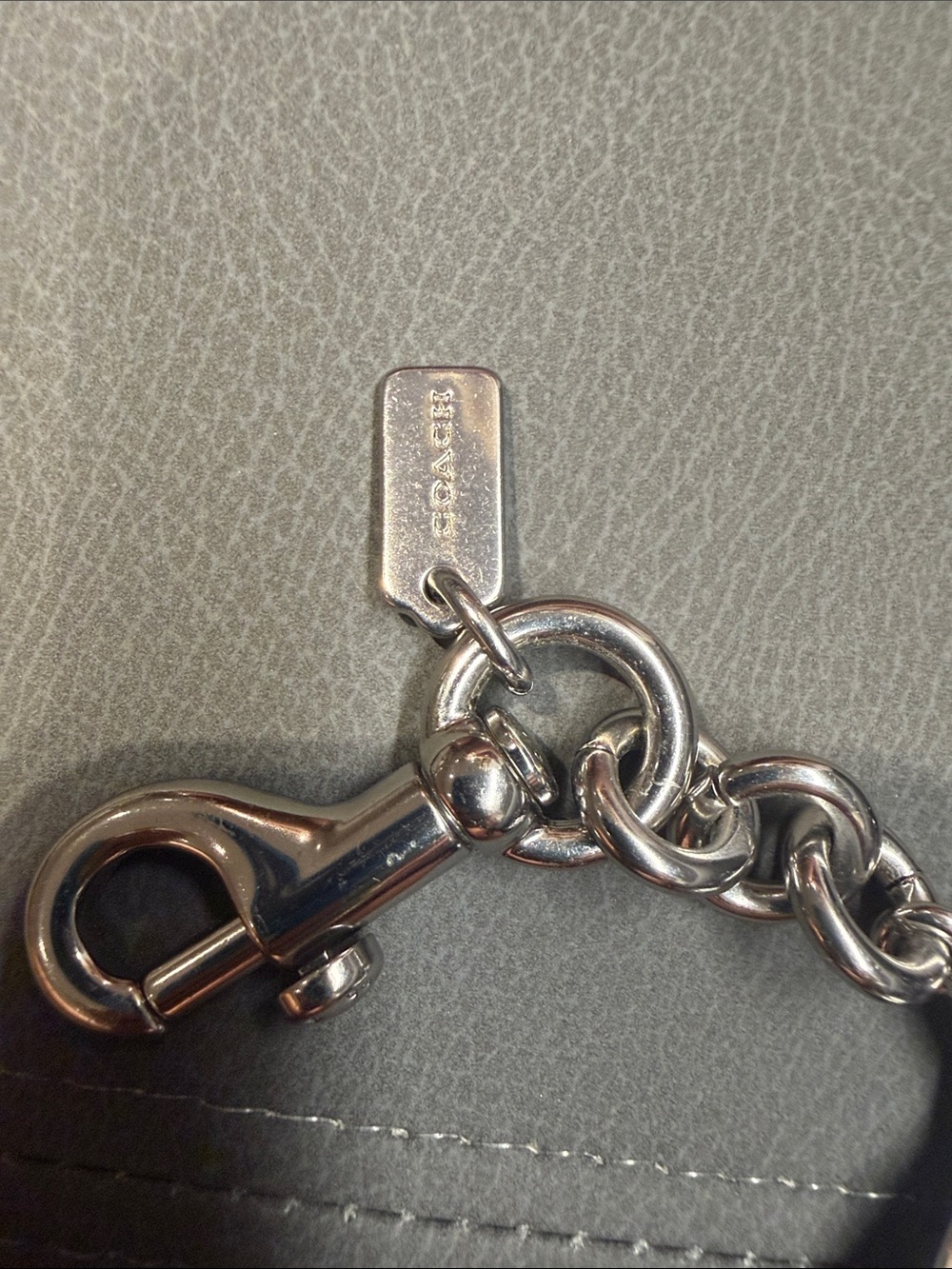 Coach Silver Cherry keychain/bag charm with Black Crystal Accents - Designer - Picture 2 of 6